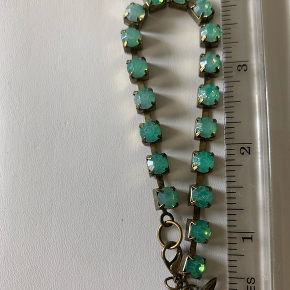 Bracelet aqua rhinestone dragonfly - Picture 4 of 7